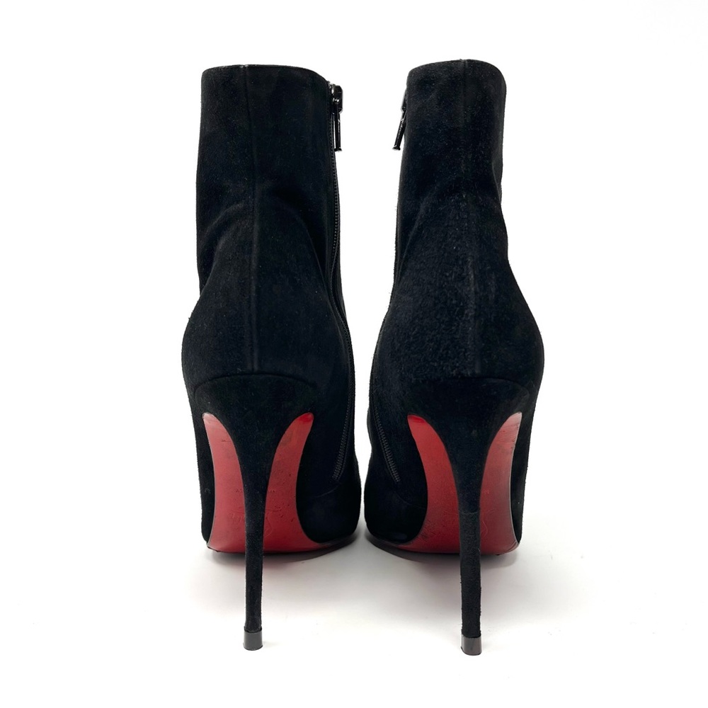 Christian Louboutin Ottocarl Black Suede Fringe Ankle Boots Booties 38.5 8.5 - Picture 9 of 14